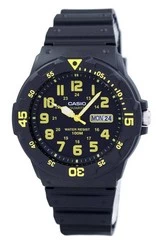 Relógio de quartzo analógico preto Casio Quartz MRW-200H-9BVDF Relógio de quartzo masculino MRW-200H-9BV