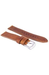 Brown Ratio Brand Leather Watch Strap 20mm