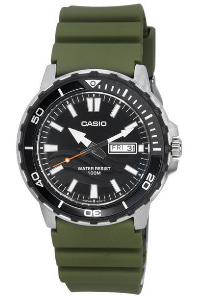 Casio Standard Analog Black Dial Quartz MTD-125-3A MTD125-3 100M Men\'s Watch