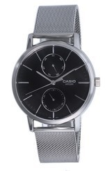 Casio Analog Stainless Steel Mesh Black Dial Quartz MTP-B310M-1A MTPB310M-1 Men's Watch