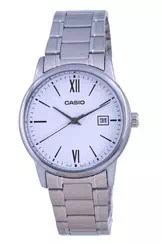 Casio White Dial Stainless Steel Analog Quartz MTP-V002D-7B3 MTPV002D-7 Men's Watch