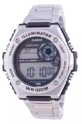 นาฬิกาข้อมือผู้ชาย Casio Youth Dual Time MWD-100HD-1A MWD100HD-1 100M