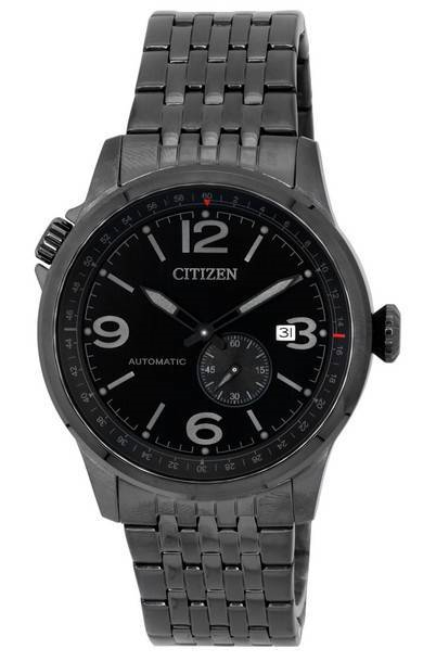 Citizen Future Force Stainless Steel Black Dial Automatic NJ0147-85E 100M นาฬิกาข้อมือผู้ชาย