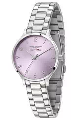 Setor 370 Sunray Lilac Mostrador em aço inoxidável quartzo R3253522503 Relógio feminino