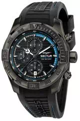 Sector Diving Team Chronograph Silicon Strap Diver's Quartz R3271635001 300M Men's Watch