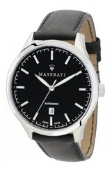 Maserati Attrazione สีดำ Sunray dial อัตโนมัติ R8821126001 Men's Watch