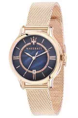 Maserati Epoca Black Dial Rose Gold Tone Stainless Steel Quartz R8853118513 100M Women's Watch