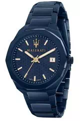 Maserati Blue Edition สีน้ำเงิน dial สแตนเลสสตีล ควอตซ์ R8853141001 100M Men's Watch
