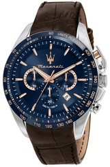 Maserati Traguardo รุ่นพิเศษ มีจำนวนจำกัด โครโนกราฟ สีน้ำเงิน dial ควอตซ์ R8871612037 100M Men's Watch