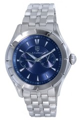 Relógio masculino S. Coifman aço inoxidável mostrador azul quartzo SC0443