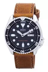 นาฬิกาข้อมือผู้ชาย Seiko Automatic Diver's Ratio 200M Brown Leather SKX007K1-LS9