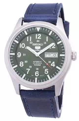 Seiko 5 Sports SNZG09K1-var-LS13 Automatic Dark Blue Leather Strap Men's Watch