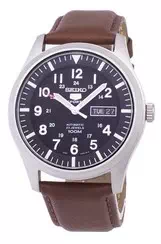 นาฬิกาข้อมือผู้ชาย Seiko 5 Sports Automatic Ratio Brown Leather SNZG15K1-LS12