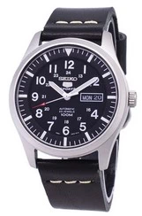Seiko 5 Sports SNZG15K1-var-LS14 Automatic Black Leather Strap Men's Watch