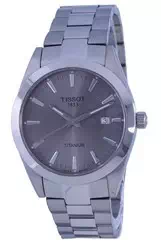Tissot Gentleman Titanium Grey Dial Quartz T127.410.44.081.00 T1274104408100 100M Men's Watch