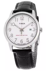 Timex Easy Reader Signature Edition Leather Strap Quartz TW2R64900 Men's Watch