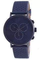 Relógio masculino Timex Fairfield Supernova com pulseira de couro de quartzo TW2R97800