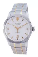 Relógio masculino Victorinox Alliance Swiss Army mostrador branco automático 241874 100M