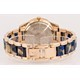Relógio feminino Anne Klein dois tons de aço inoxidável com mostrador azul quartzo 3214RGNV