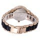 Anne Klein Two Tone Acero inoxidable Dial negro Cuarzo 3878BKRG Reloj para mujer
