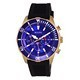 Relógio masculino Bulova Sport Chronograph Silicon Blue Dial Quartz 98A244 100M