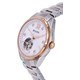 Relógio feminino Bulova Classic branco coração aberto mostrador automático 98P170