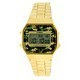Casio Vintage Gold Tone Stainless Steel Multicolor Dial Quartz A168WEGC-3D A168WEGC-3D Unisex Watch