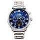 Relógio masculino Citizen Moon Phase Blue Dial de aço inoxidável Eco-Drive AP1050-81L