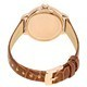 Emporio Armani Mia Correa de cuero marrón Esfera plateada Cuarzo AR11525 Reloj para mujer