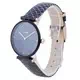 Cluse Triomphe Reloj de cuarzo de cuero con esfera negra CW0101208012 para mujer