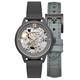 Thomas Earnshaw Anning Diamond Accents Skeleton Dial Automatic ES-8154-07 Women's Watch With Strap Set