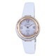 Citizen Diamond Accents Leather Silver Dial Eco-Drive EX1122-07A Women's Watch