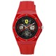 Scuderia Ferrari Aspire pulseira de borracha vermelha mostrador preto quartzo 0830786 relógio masculino