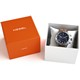 Hemel HFT20 cronógrafo GMT moldura azul marinho com mostrador Super-LumiNova quartzo HF4NA 100M relógio masculino