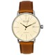 Iron Annie Bauhaus Leather Strap Beige Dial Quartz 50505 Men's Watch