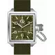 Invicta Russian Diver Green Dial Leather Strap Quartz 33706 100M Men's Watch
