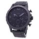 Fossil Nate Chronograph Black Dial Black Ion-plated JR1401 Men’s Watch