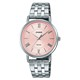 Casio Analog Pink Dial Stainless Steel Quartz LTP-B110D-4A LTPB110D-4 Women's Watch