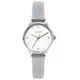Relógio feminino Oui & Me Bichette com detalhes em couro mostrador branco Quartz ME010181