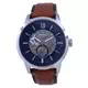 Fossil Townsman Skeleton Dial Leather Automatic ME3154 Men's Watch