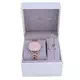 Relógio feminino Michael Kors Pyper rosa tom ouro quartzo MK1040 com conjunto de presente
