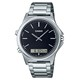 Casio Analog Digital Black Dial Stainless Steel MTP-VC01D-1E MTPVC01D-1 Men's Watch