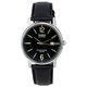 Casio Analog Leather Strap Black Dial Quartz MTS-110L-1A MTS110L-1 Men's Watch