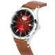 Citizen Mechanical Calf Leather Strap Red Dial Automatic NH8390-11X Men's Watch