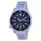 Relógio masculino Citizen Black Dial de aço inoxidável para mergulhadores automáticos NY0130-83E 200M