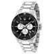 Maserati Sfida chronograph สีดำ dial สแตนเลสสตีล ควอตซ์ R8873640004 100M Men's Watch