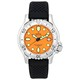 Relógio masculino Ratio FreeDiver Safira profissional com mostrador laranja automático RTF017 500M