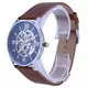 Skagen Holst Blue Skelton Dial Leather Strap Automatic SKW6736 Men's Watch