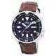 Seiko Automatic Diver's Brown Leather SKX007J1-var-LS7 200M Men's Watch