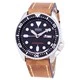 Seiko Automatic SKX007K1-var-LS17 Diver's 200M Brown Leather Strap Men's Watch